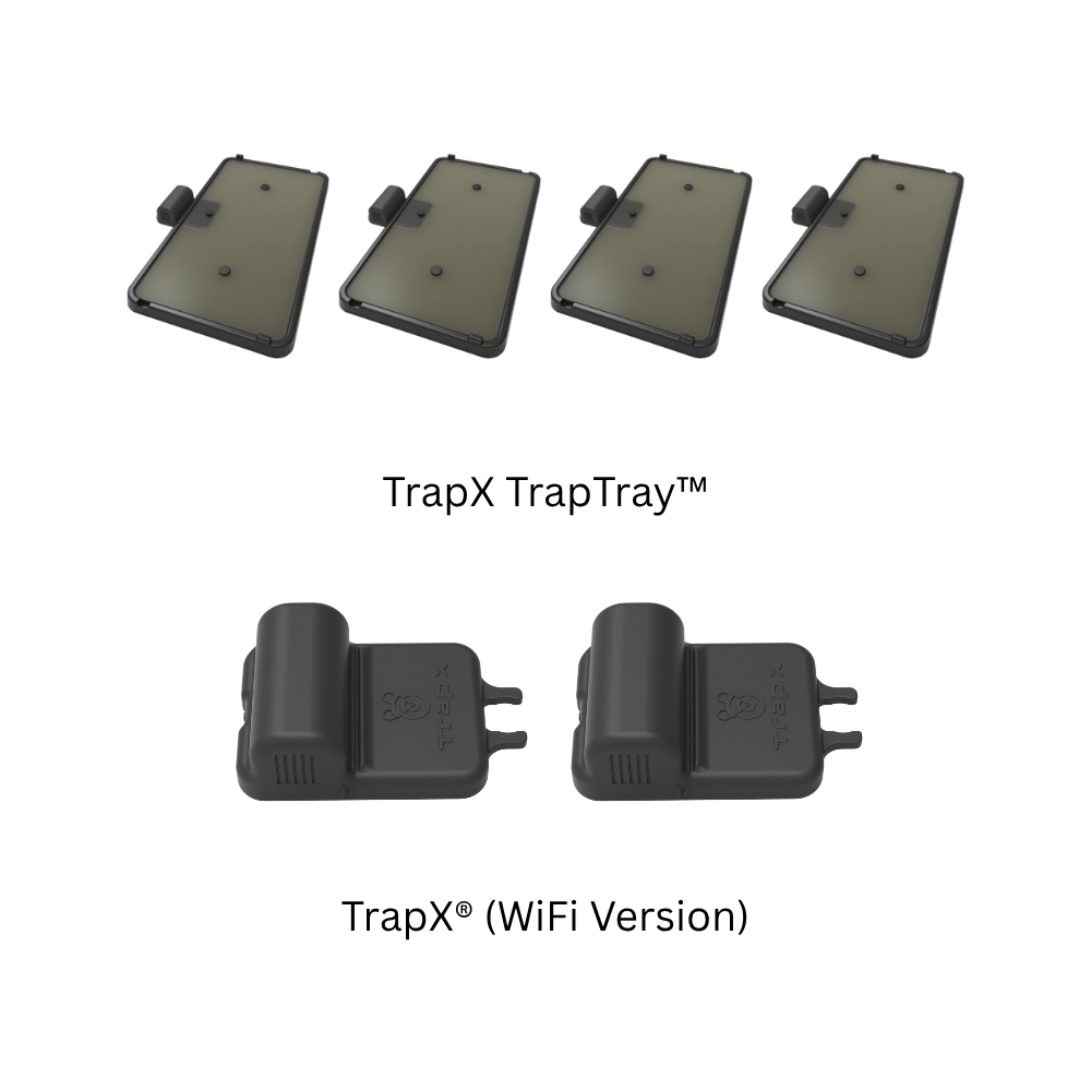 TrapX® WiFi Dual Device Bundle – 2-Room Smart Rodent Monitoring Kit