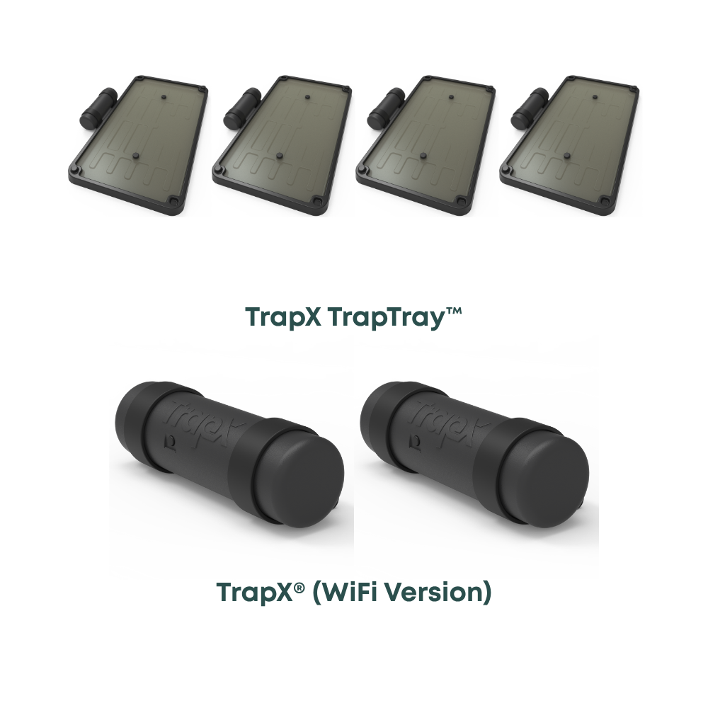 TrapX® WiFi Dual Device Bundle – 2-Room Smart Rodent Monitoring Kit