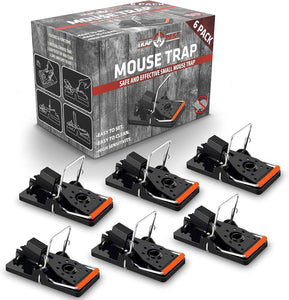 Mouse Traps - Reusable Snap Traps for Mice, Rodents and Pests, Sanitary Safe Mousetraps That Work - Indoor and Outdoor Effective Mice Traps (6 Pack)