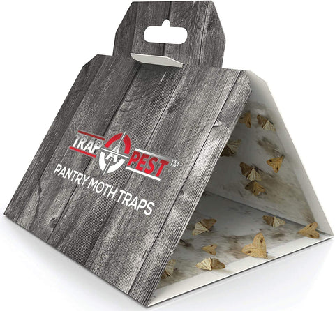 Image of 8 Pack Pantry Moth Traps- Safe and Effective for Food and Cupboard- Glue Traps with Pheromones for Pantry Moths