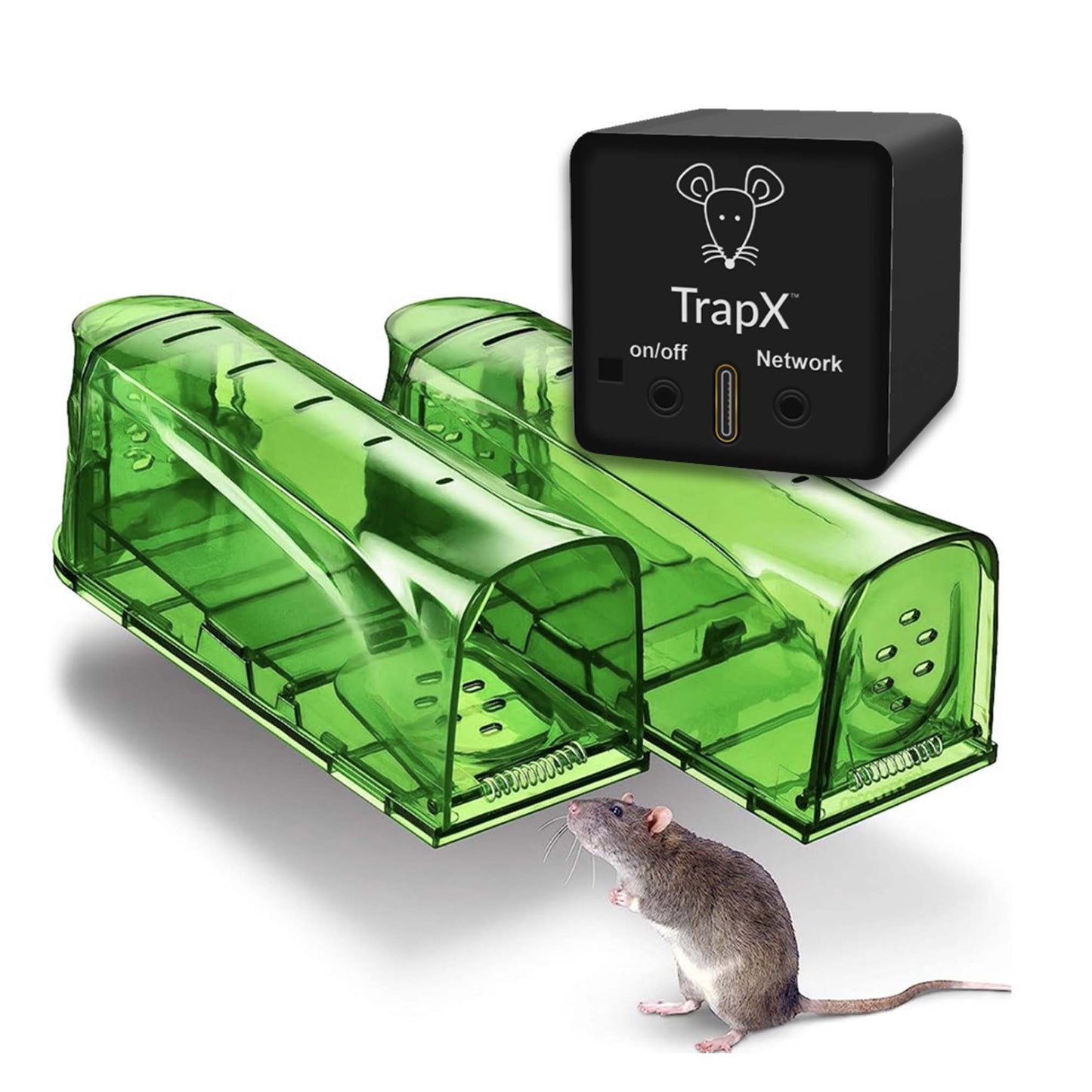 TrapX AI/ML-Powered Mice Trap Attachment with Humane Trap