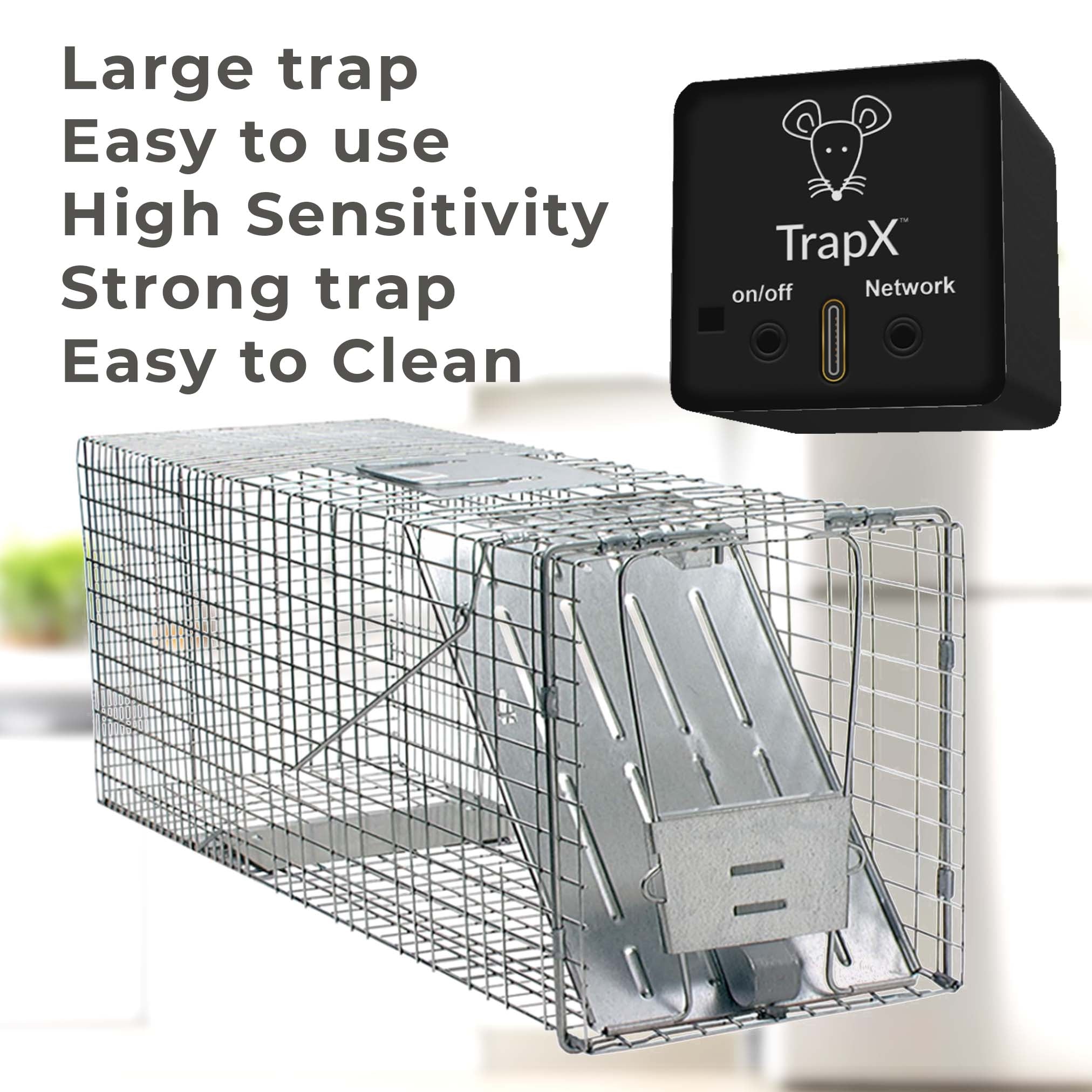 What are the features of the TrapX Smart AI ML Mouse Trap Sensor for pest control?