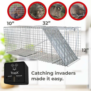 🚀 TrapX AI/ML-Powered Mice Trap Attachment & cage; Humane Trap Bundle - Patented Tech, Instant Notifications, Eco-Friendly 🐭📱