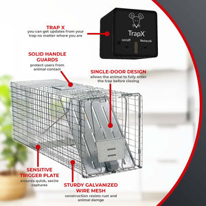 🚀 TrapX AI/ML-Powered Mice Trap Attachment & cage; Humane Trap Bundle - Patented Tech, Instant Notifications, Eco-Friendly 🐭📱