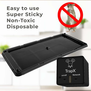 🚀 TrapX AI/ML-Powered Mice Trap Attachment with Sticky Bait Bundle - Patented Tech, Instant Notifications, Fits All Traps 🐭📱