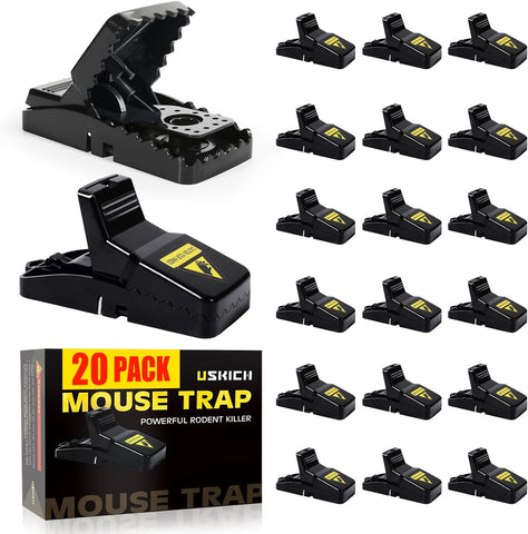 Image of Mouse Traps,Mice Traps for House,Small Rat Traps That Work,Mice Killer Indoor Mouse Snap Traps No See Kill Mousetraps Quick Effective Mouse Catcher for Family and Pet-20 Pack