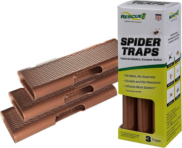 Spider Traps – Catches Brown Recluse, Hobo Spiders, Black Widows & Wolf Spiders - 4 Pack (12 Traps)