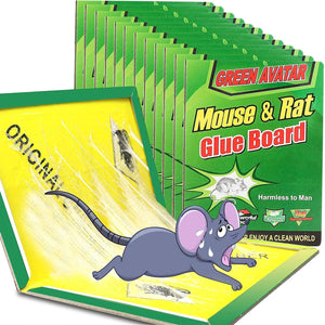 12 Pack Large Mouse Glue Traps with Enhanced Stickiness, Rat Snake Sticky Pad Board for House Indoor Outdoor, Easy to Set, Extra Large (8.3" X 12")