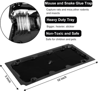 10 Pack Sticky Mouse Trap Rat Traps Indoor, Peanut Taste Pheromone Mouse Traps Indoor for Home, Glue Sticky Traps for Mice and Rats, Snake(Large Size)