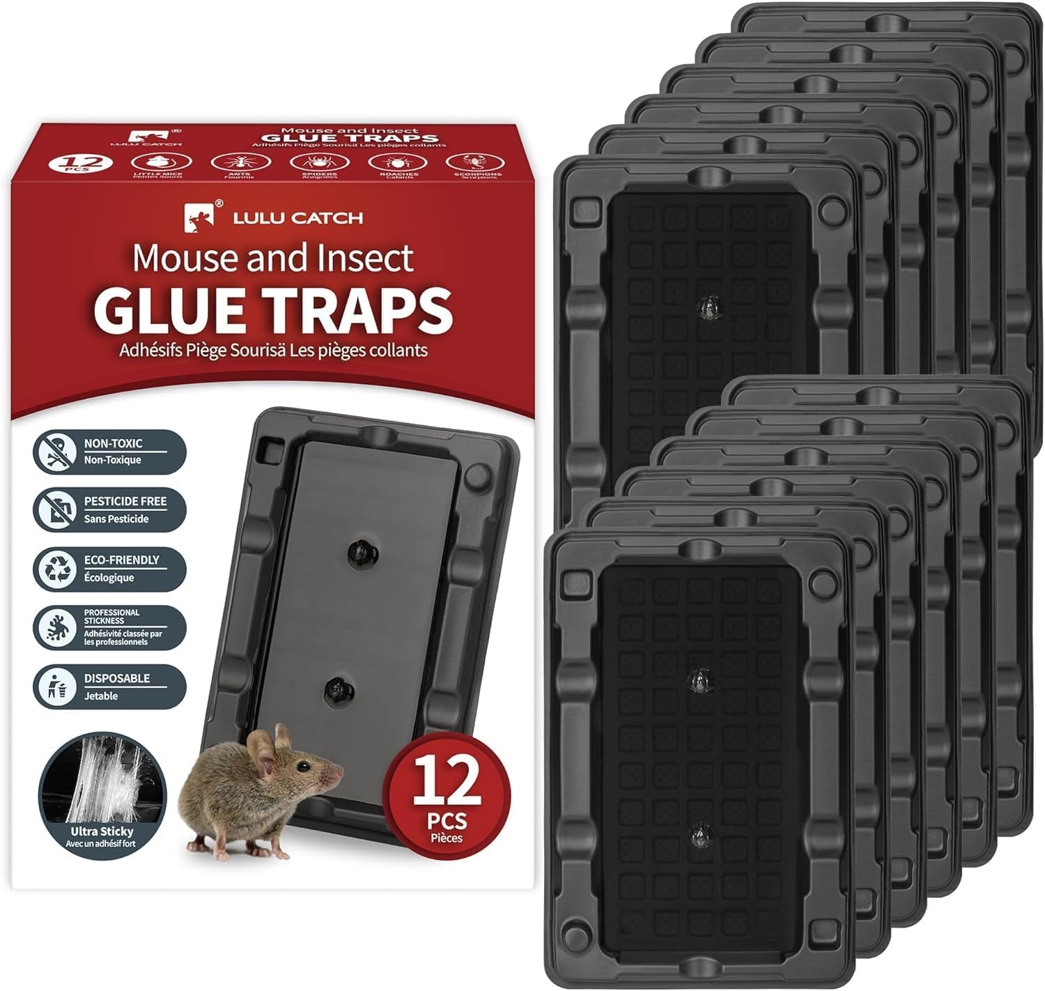 Can sticky mouse traps be used for larger pests like snakes?