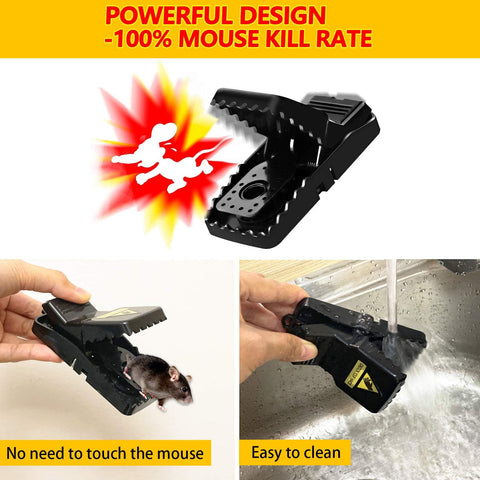 Image of Mouse Traps,Small Mice Traps That Work, Humane Mouse Traps with Detachable Bait Cup, Mouse Catcher Quick Effective - 6 Pack