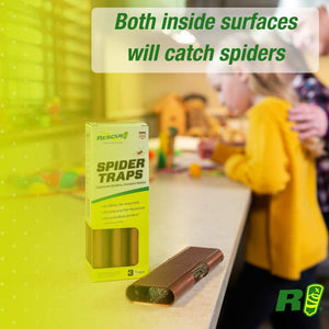 Spider Traps – Catches Brown Recluse, Hobo Spiders, Black Widows & Wolf Spiders - 4 Pack (12 Traps)