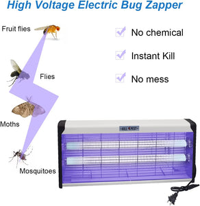 40W Electric Bug Zapper, Mosquito Zappers Killer Power Grid Fly Killer, Insect Fly Traps Electric Shock Bug Catcher Mosquito Light Bulb for Indoor, Backyard, Patio