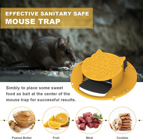 Image of Flips N-Slide Bucket Lid Mouse Rat Trap,Upgraded Magnetic Mouse Bucket Lid Traps for 5 Gallon Bucket Auto Resets Humane or Lethal Trap Door Style