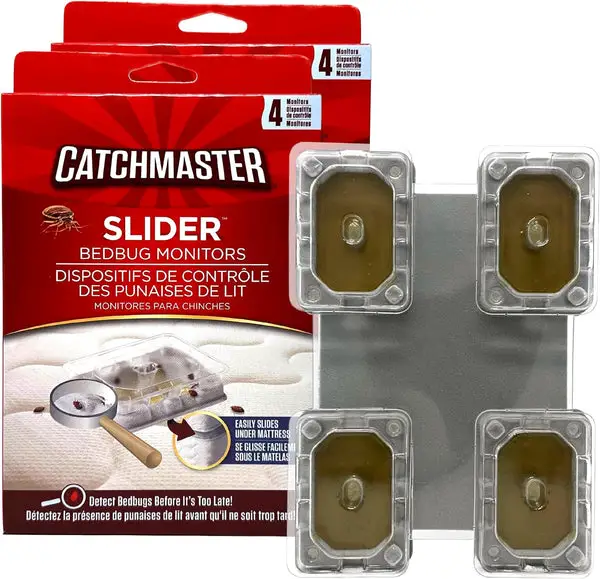 Slider Bed Bug Monitors 8-Pack, Adhesive Bed Bug Traps for Home & Trav ...