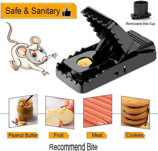 Mouse Traps, Mice Traps for House, Small Mice Trap Indoor Quick Effective Sanitary Safe Mousetrap Catcher for Family and Pet - 6 Pack, (M01-6Pack)
