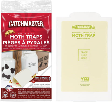 Image of Pantry Pest & Moth Traps 6-Pk, Bug Killer for Kitchen Storage, Sticky Moth Traps, Protect Pet Food & Pantry Storage, Pet Safe Glue Traps