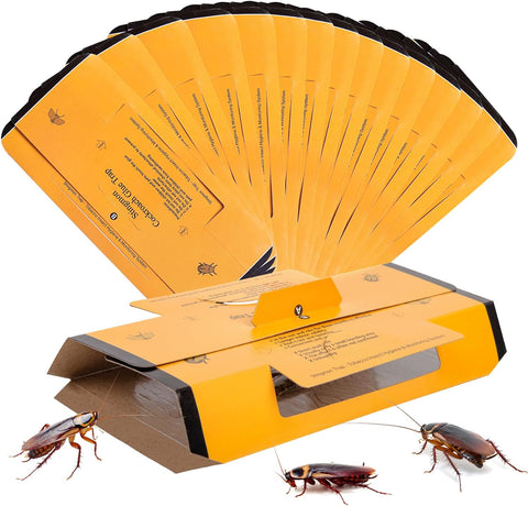 Image of 18 Pack Roach Traps Indoor Roach Killer Indoor Infestation, Cockroach Killer Indoor Home Cockroach Trap Sticky Traps for Insects